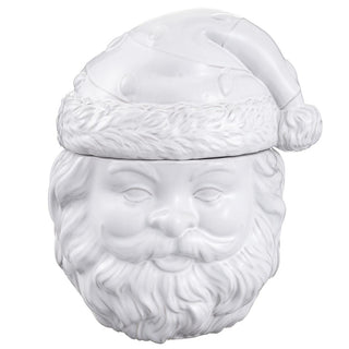 a white ceramic santa claus head