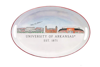 University Skyline Oval Tray