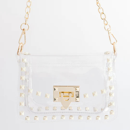 The Jackie Clear Purse - Assorted Color Studs