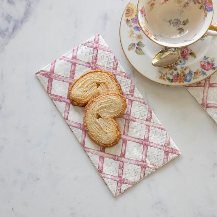 Pink Lattice Guest Napkin