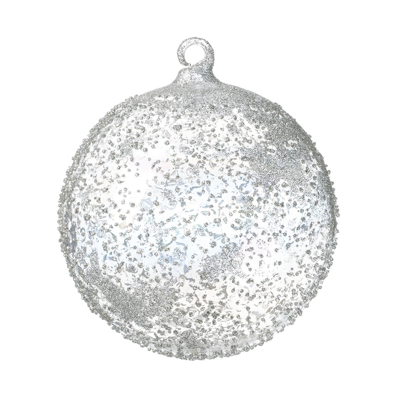 CLEAR TEXTURED BALL ORNAMENT