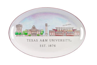 University Skyline Oval Tray