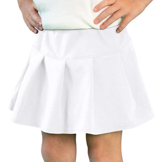 Youth Tennis Skort in Solid White