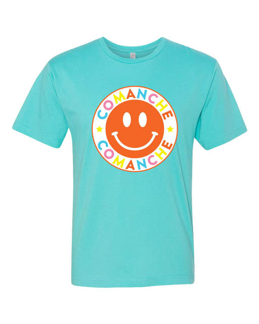 Youth Comanche Smiley Tee in Sky Blue