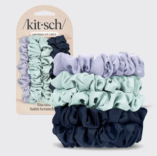 Ruched Satin Scrunchies