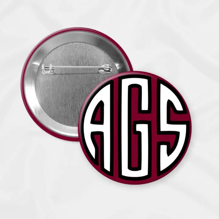 Aggies Game Day Button | Ags Monogram 2.25”