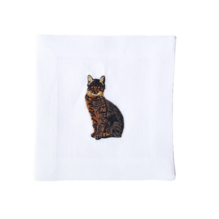 Best Friend Embroidered Cocktail Napkins - Cats