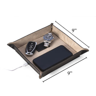 Leather Charging Valet – Wireless Charging Station