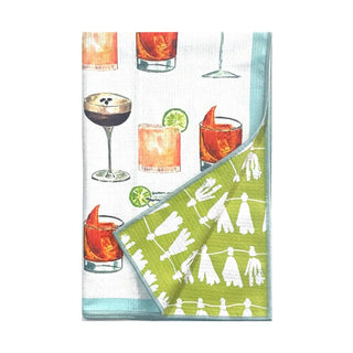 Fruit & Spirits Theme Double-Sided Tea Towel