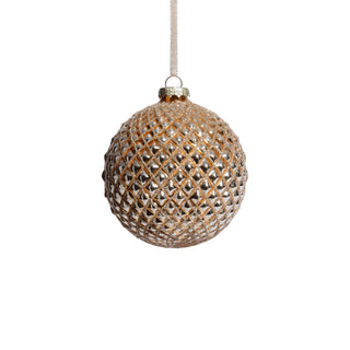 Shiny Gold Metallic Glass Ball Ornament
