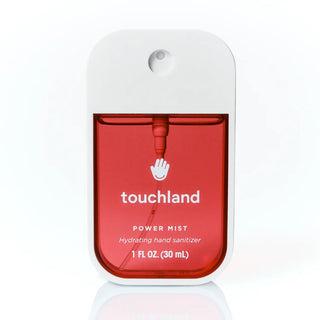 a red and white hand sanitizer