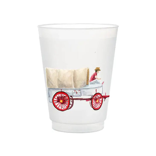 Sooner Wagon Frosted Cups | Set of 6