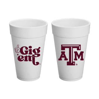 Texas A&M Styrofoam Cups