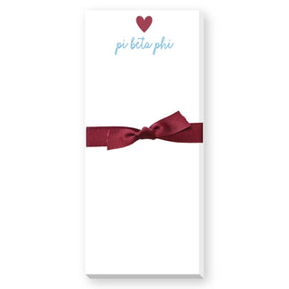 Sorority Greek Heart Skinny Notepad