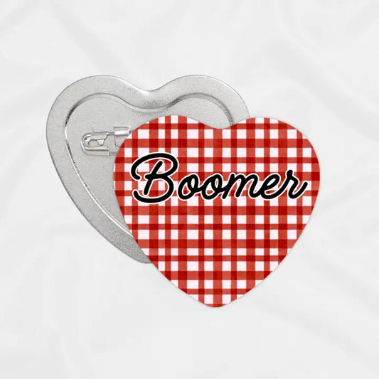 Oklahoma Game Day Button | Boomer Script Heart - 2.25"