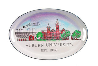 University Skyline Oval Tray