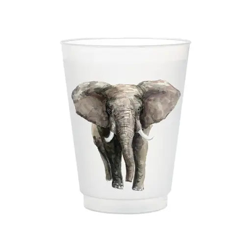 Elephant Frosted Cups | Set of 6