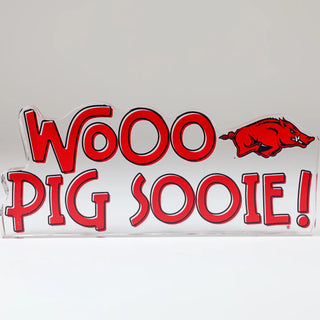 Arkansas Wooo Pig Sooie Acrylic Shelfie
