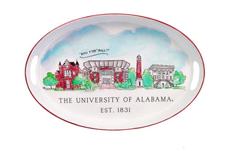 University Skyline Oval Tray