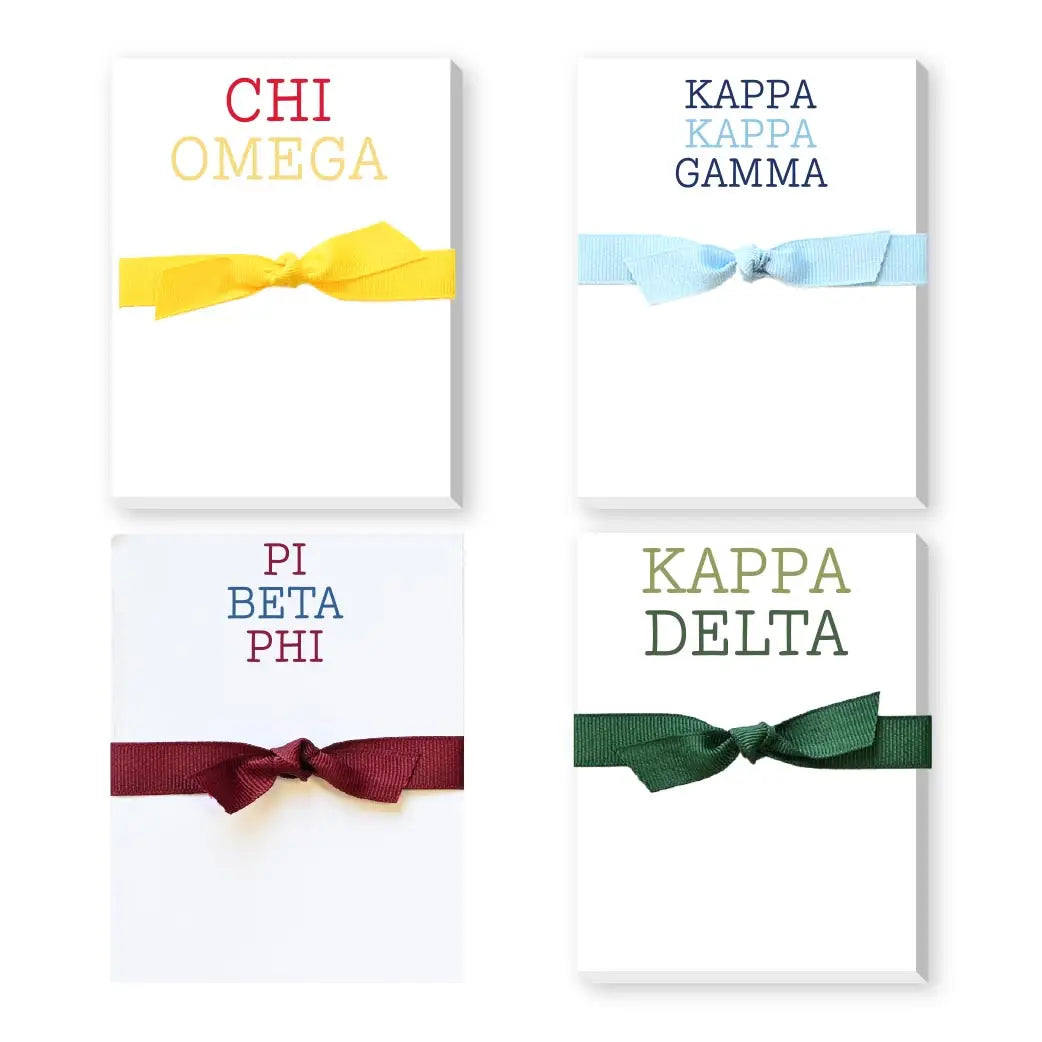 Sorority Colors Greek Mini Notepad