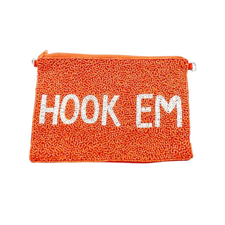 Texas Beaded Pouch - Hook Em