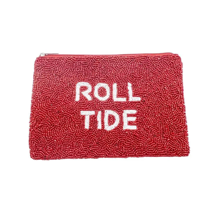 Beaded Pouch Roll Tide