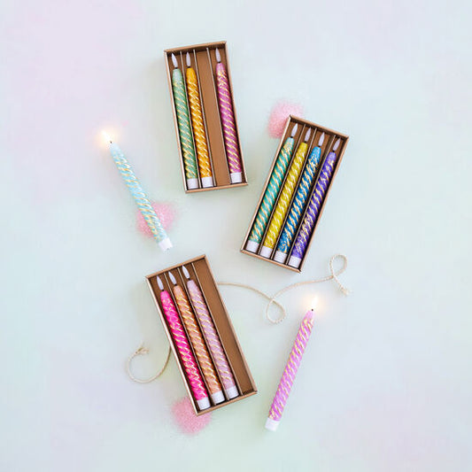 Rainbow Taper Flameless Candle