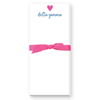 Sorority Greek Heart Skinny Notepad