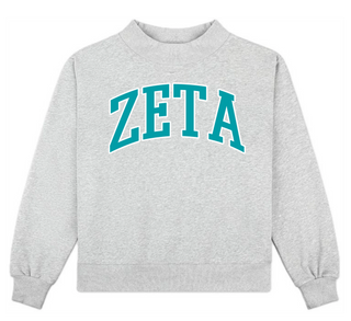 Sorority Campus Mock Neck Sweatshirt