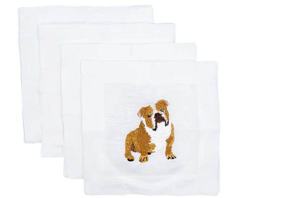 English Bulldog Cocktail Napkin