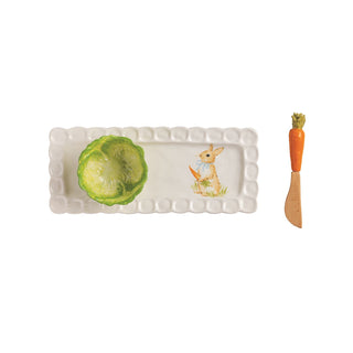 Easter Bunny Tray & Cabbage Tidbit Set