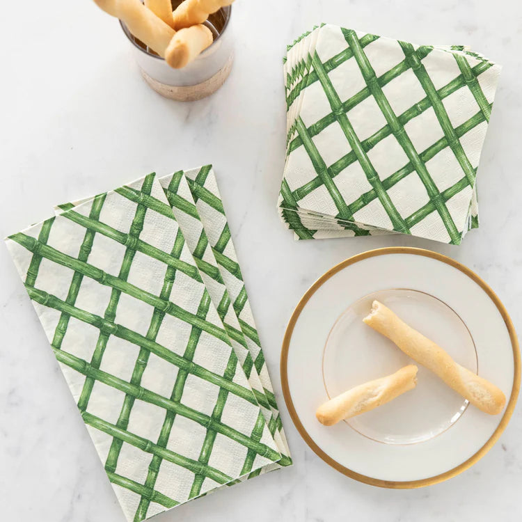 Green Lattice Guest Napkins