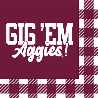 Texas A&M Gig Em Napkins