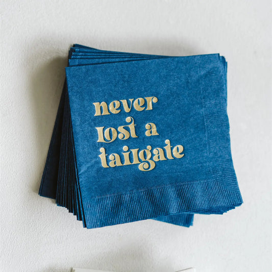 Never Lost a Tailgate Napkin- Navy