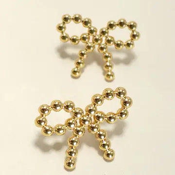 Gold Bow Earrings