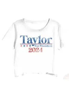 Taylor for President Cropped Tee