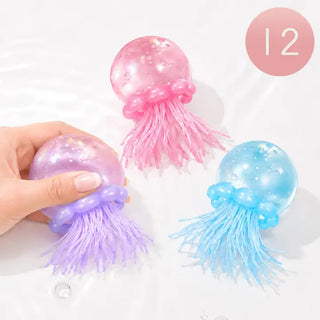 Glitter Jellyfish Squeeze Squishy Stress Relief Toy