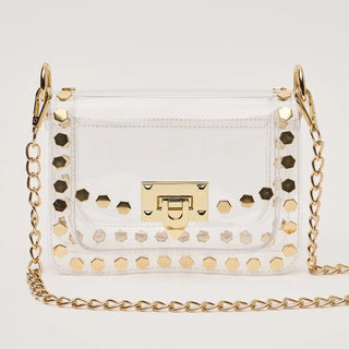 The Jackie With Gold Hexagon Studs