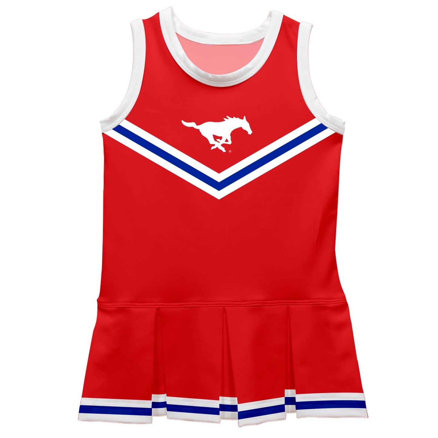 SMU Mustangs Red Sleeveless Cheerleader Dress