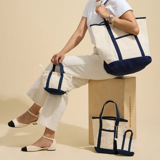 Mini Tote With Zipper With Embroidery