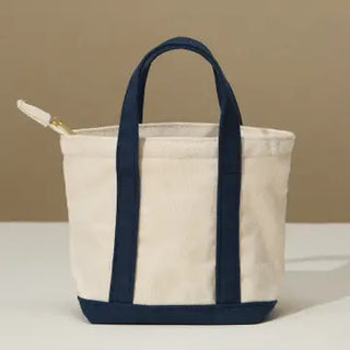 Mini Tote With Zipper With Embroidery