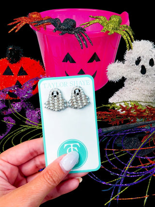 Beaded Ghost Stud