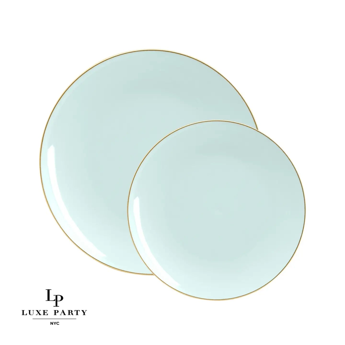 Mint with Gold Dinner Plates