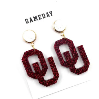 Oklahoma OU Earrings