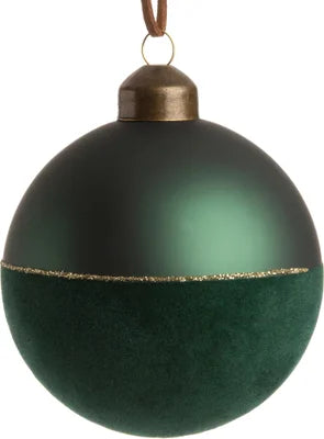 Flocked Bottom Ornament