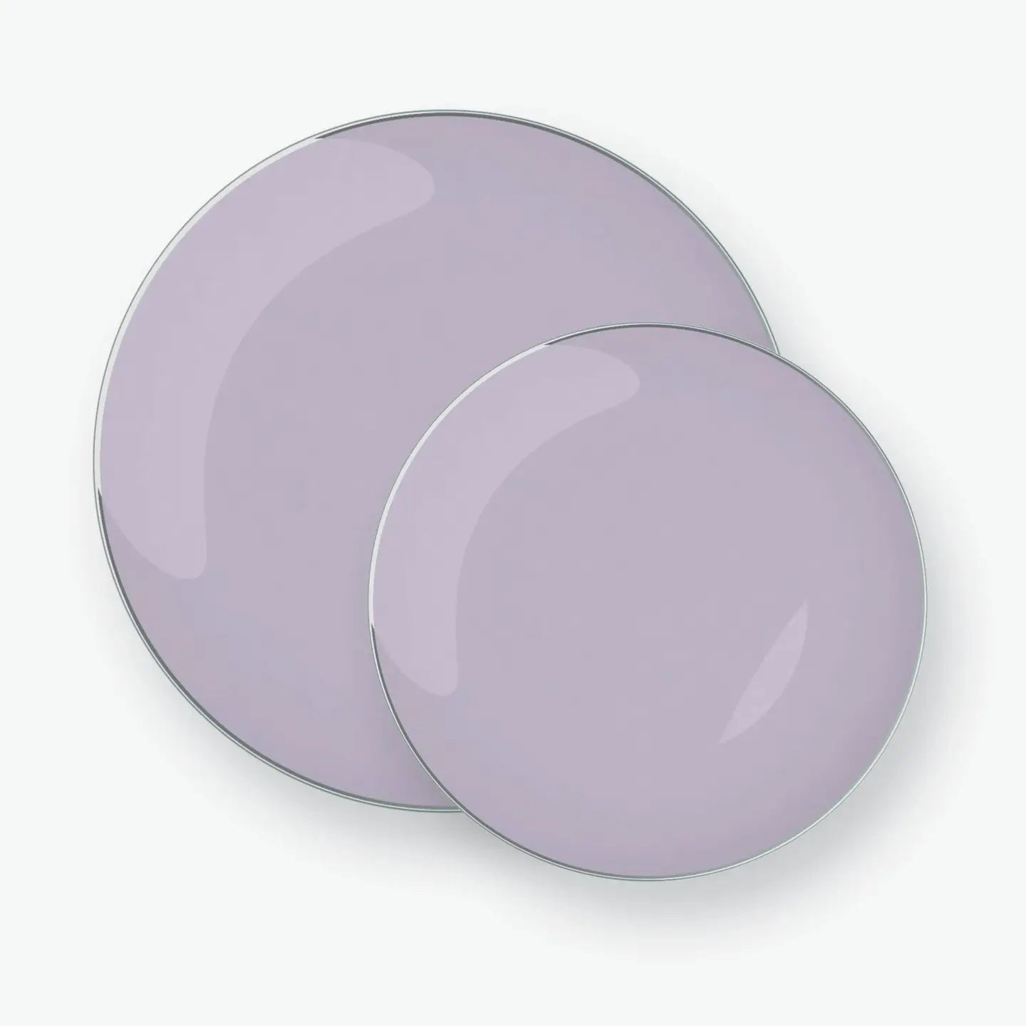 Lavender Gold Plastic Dinner Plates