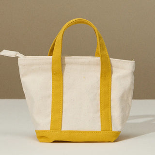 Mini Tote With Zipper With Embroidery