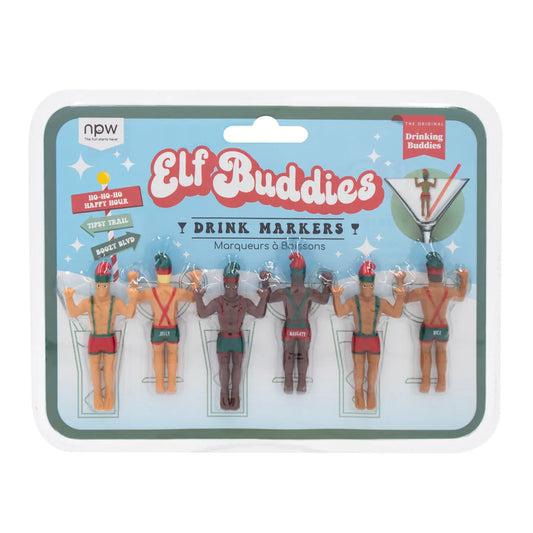 Elf Buddies Holiday Drink Markers (6 Pack)