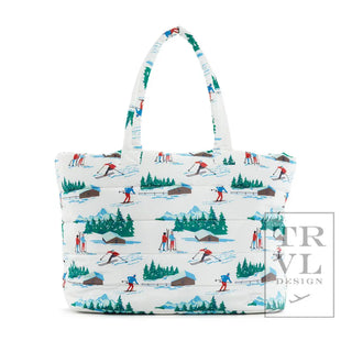 Luxe Ski Hit the Slopes Puffer Tote Bag
