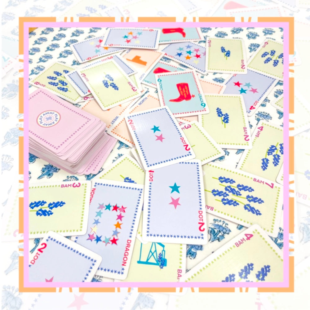 Play Away Mahjong Cards + Racks Bundle